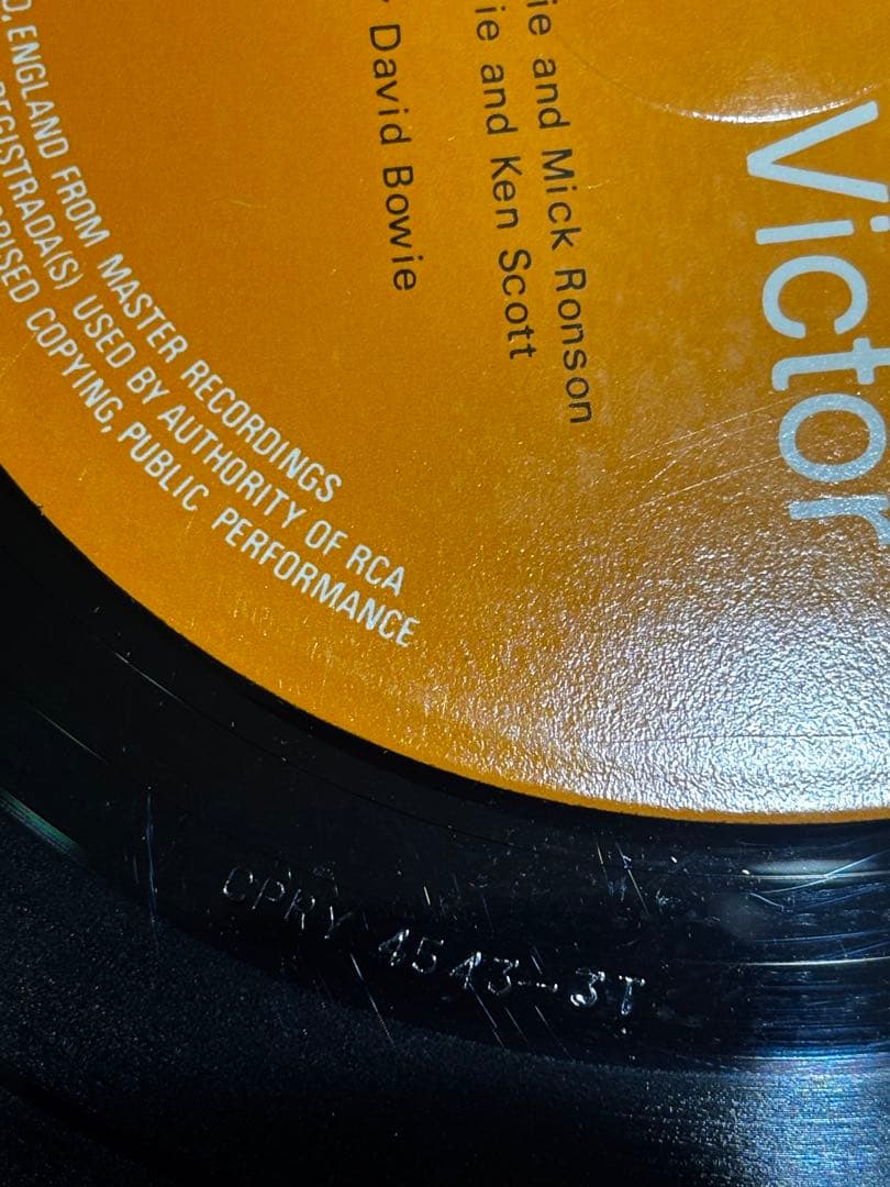 【UKオリジナル】デヴィッドボウイ　アラジンセイン　MAT:3-3 初版ラベル