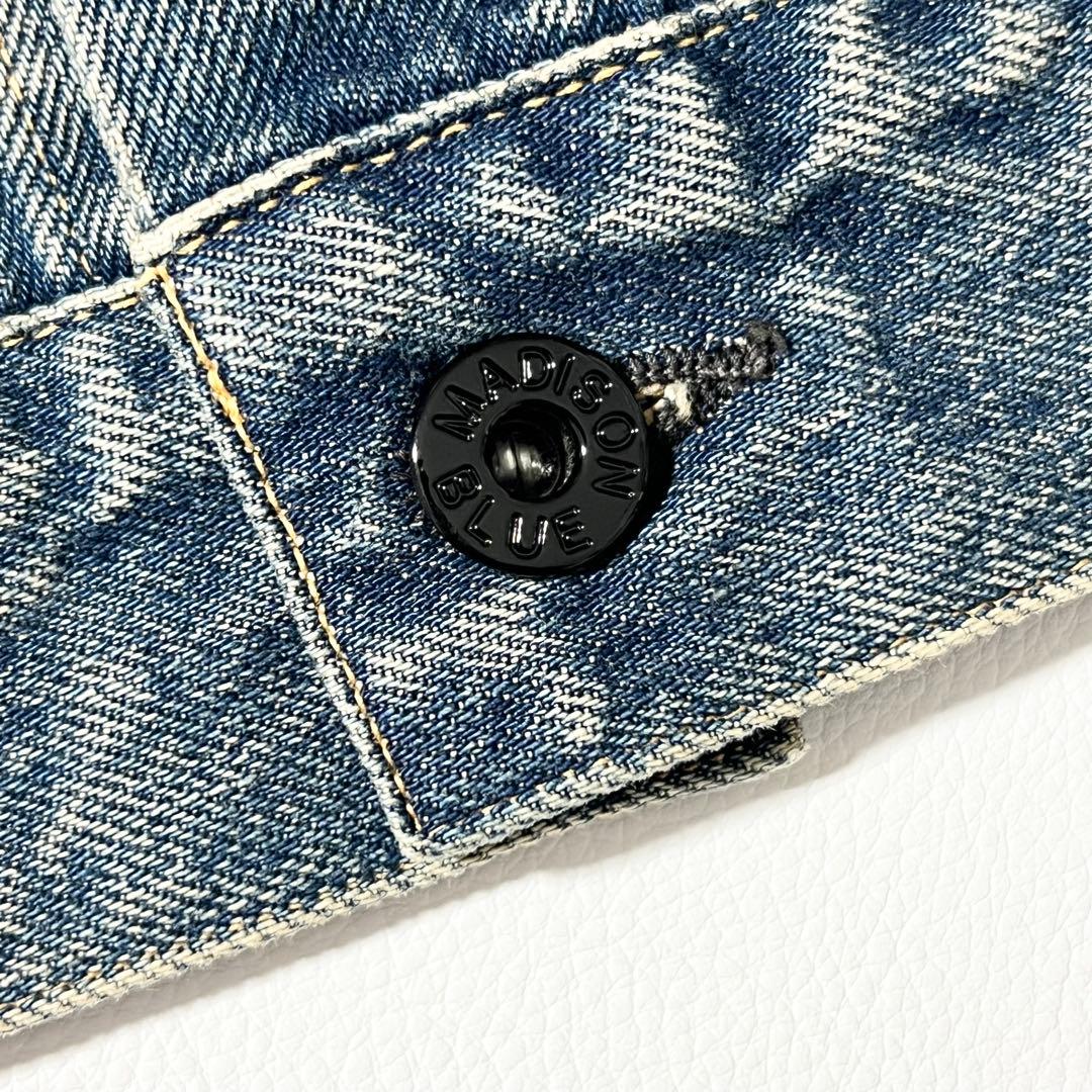 3354【美品】マディソンブルー　デニムジャケット Gジャン　インディゴ　S