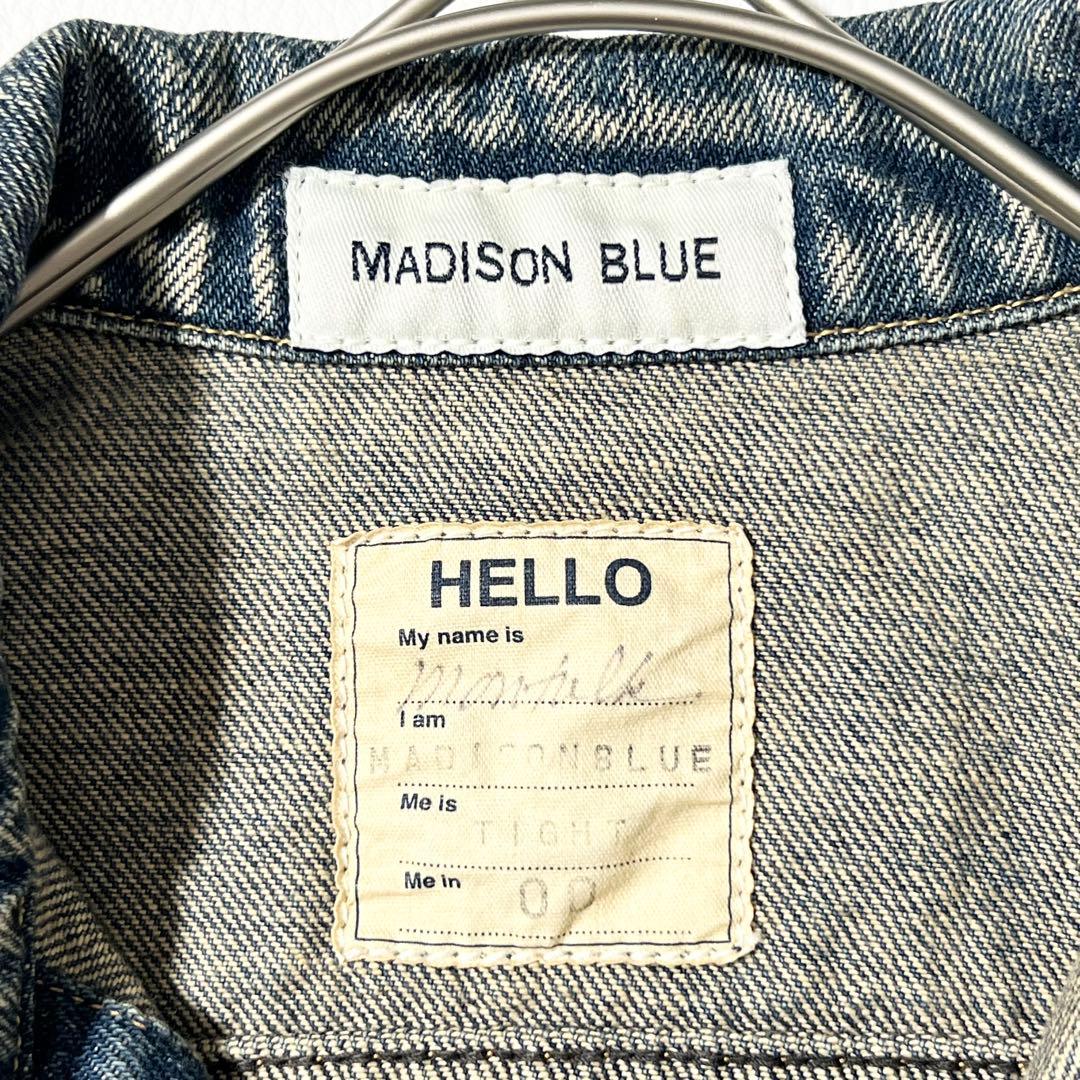 3354【美品】マディソンブルー　デニムジャケット Gジャン　インディゴ　S