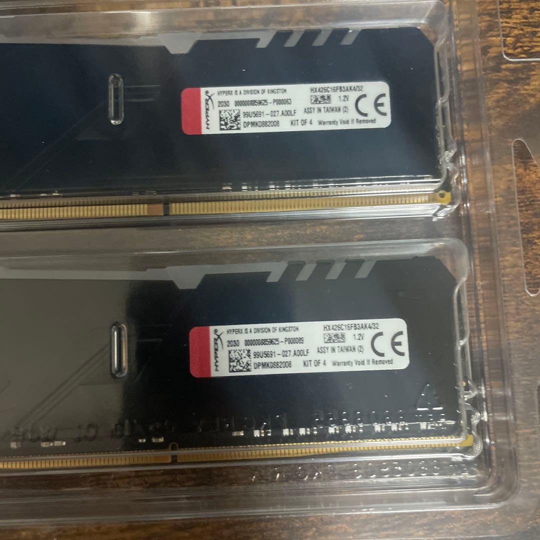 HyperX Fury DDR4 メモリー 2枚セット8GB×2