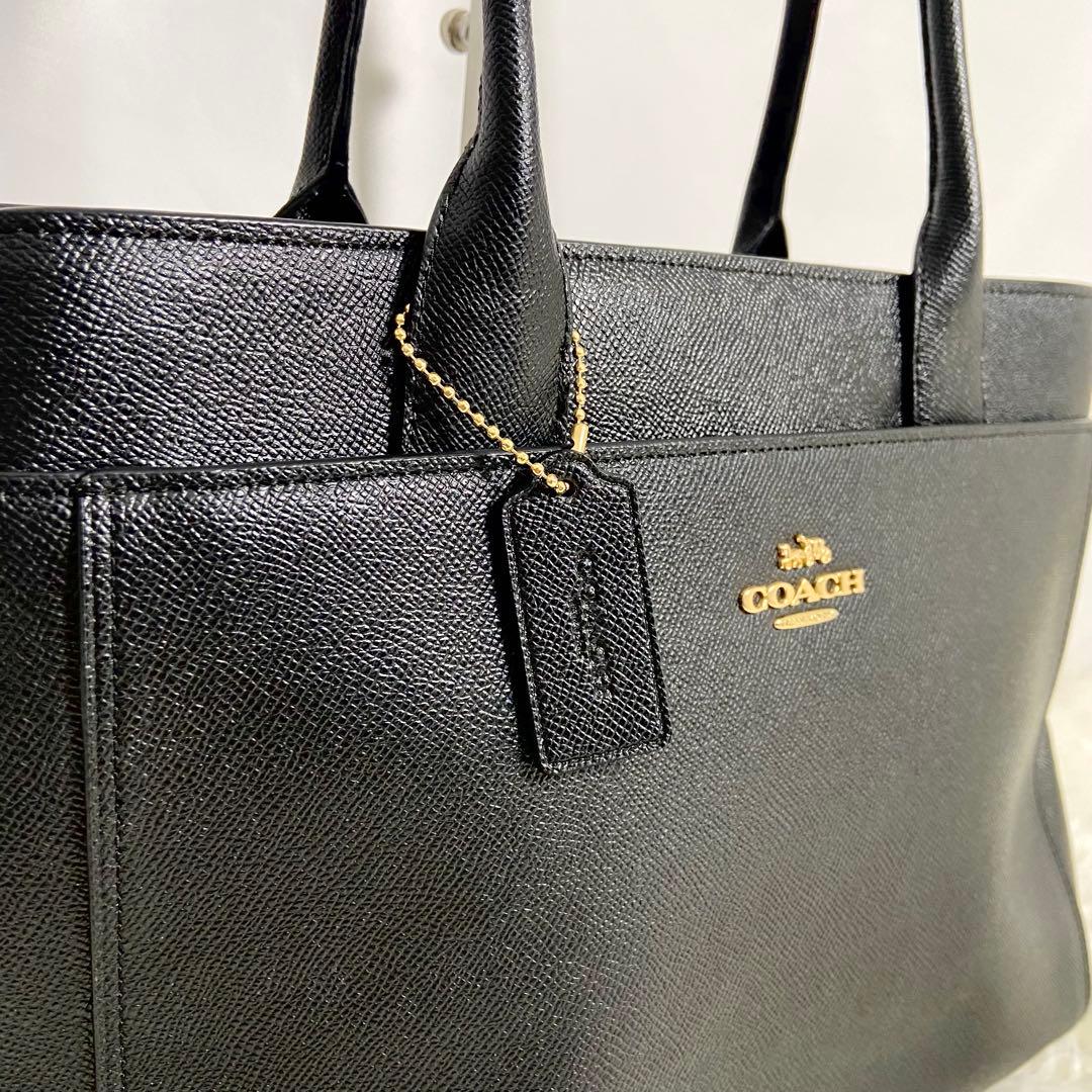 Hazuki　極美品✨ COACH レザー トートバッグ ブラック A4可