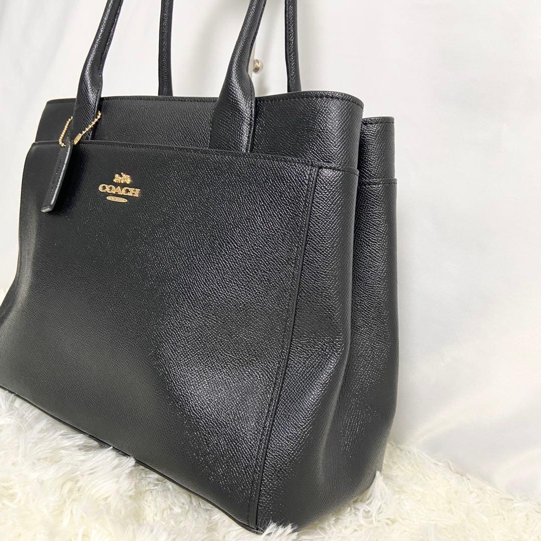 Hazuki　極美品✨ COACH レザー トートバッグ ブラック A4可