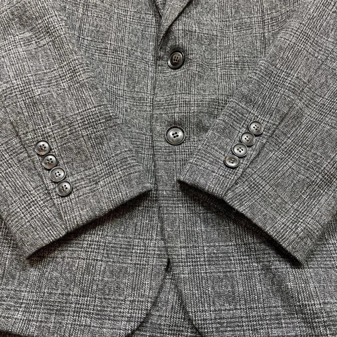 極美品 スーツセットアップ グレンチェック ダークグレー XLサイズ