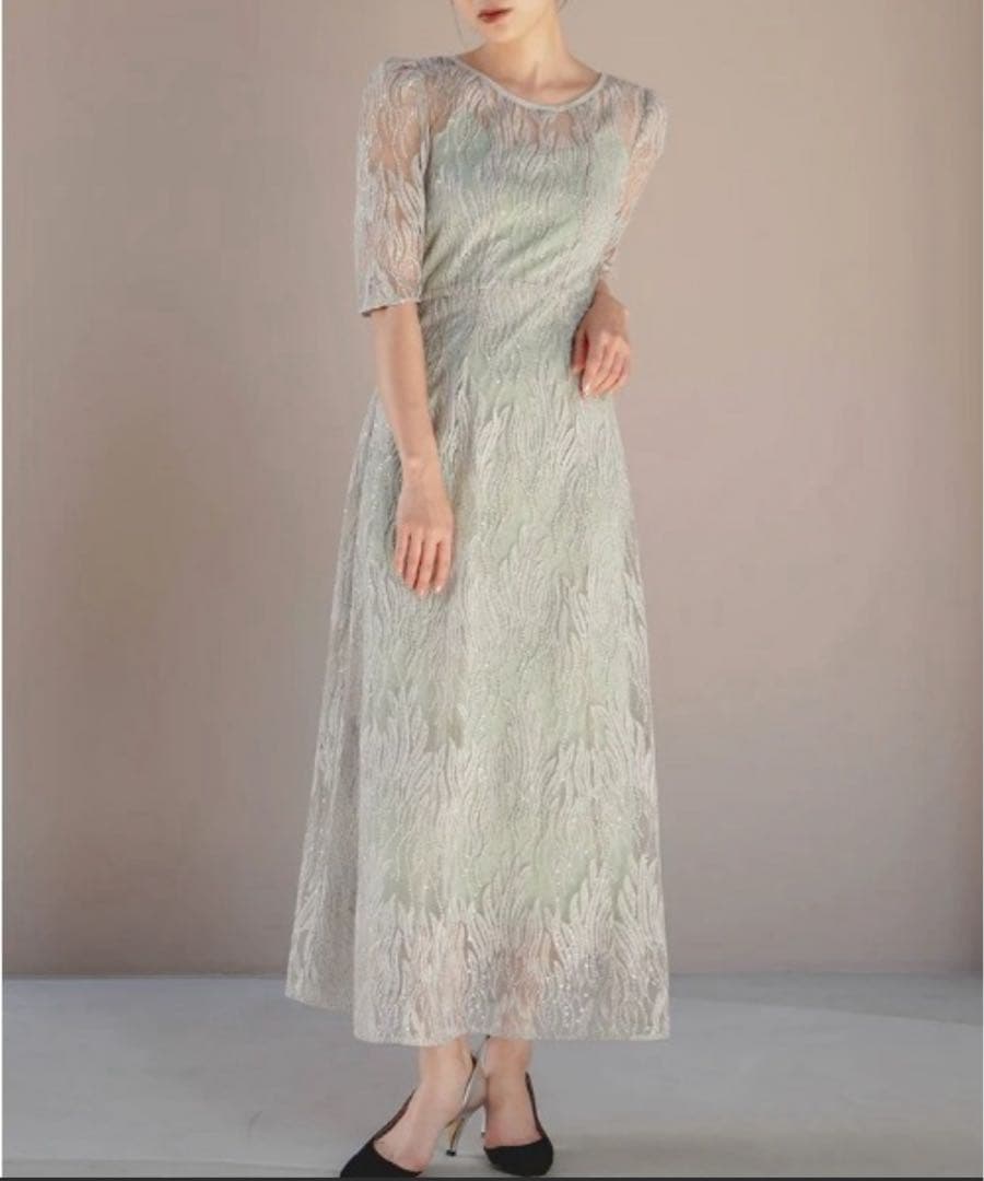 kaene カエン スパンコールアネモネドレス