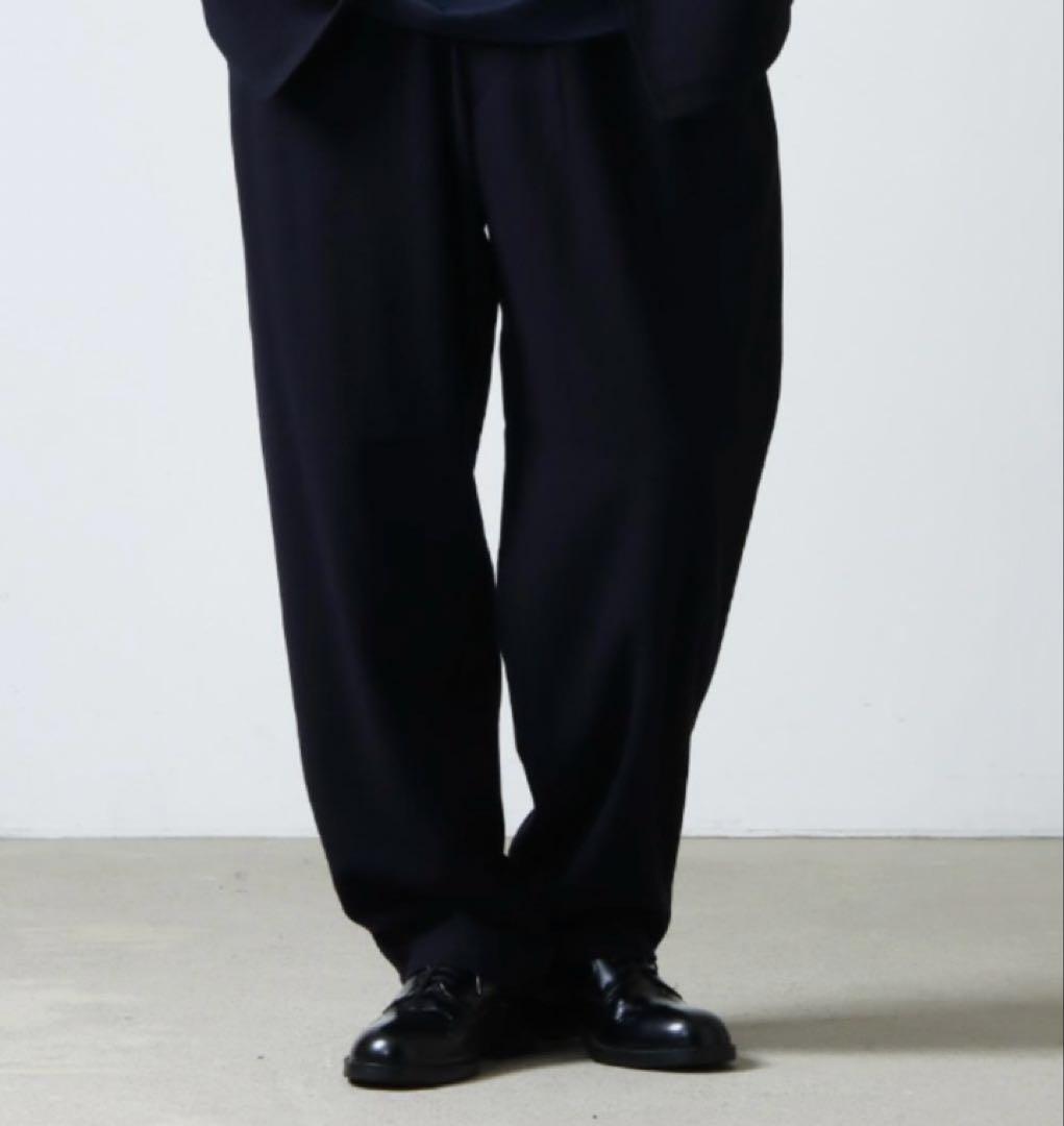 COMOLI コモリ 22AW リファインウール ドローストリングパンツ　1