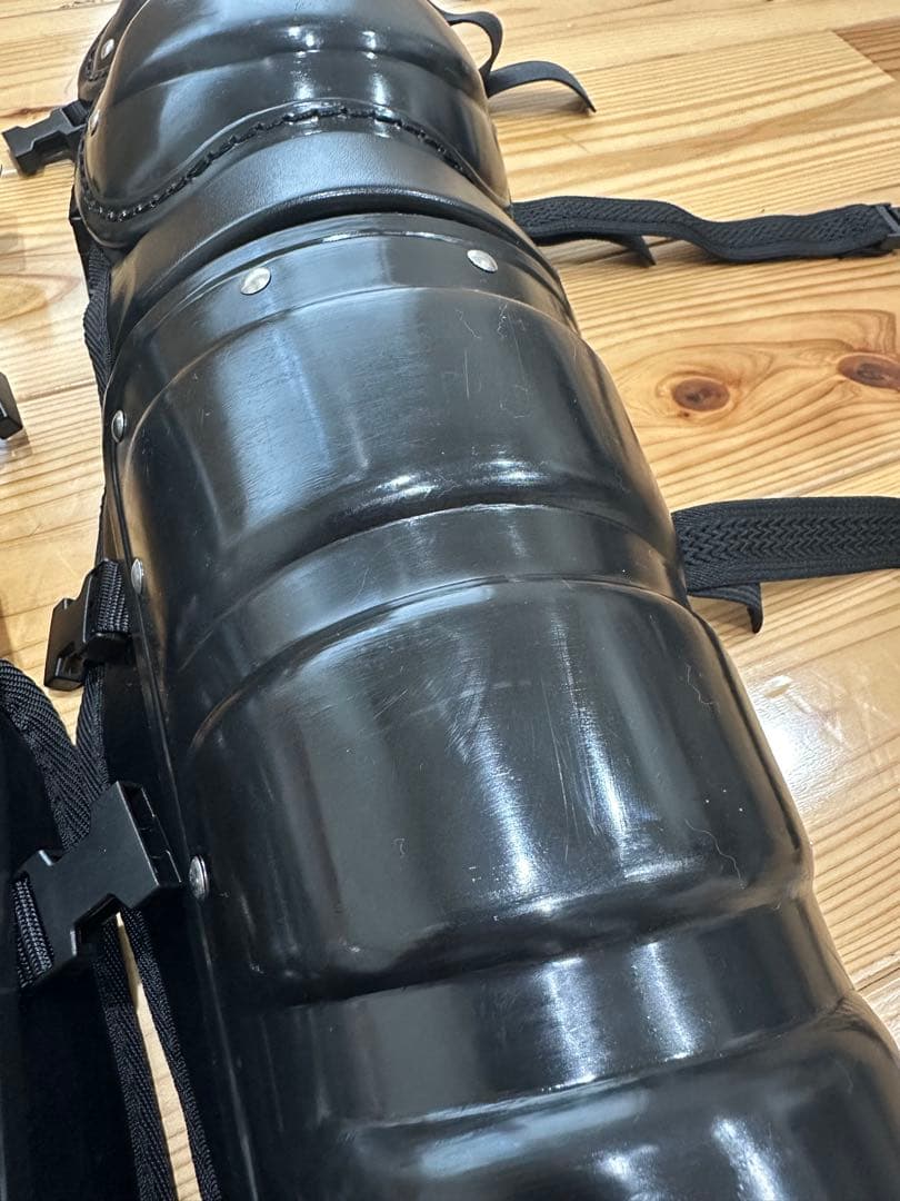 硬式野球キャッチャー用防具セット一式◆新品同様ブラックレガースプロテクター