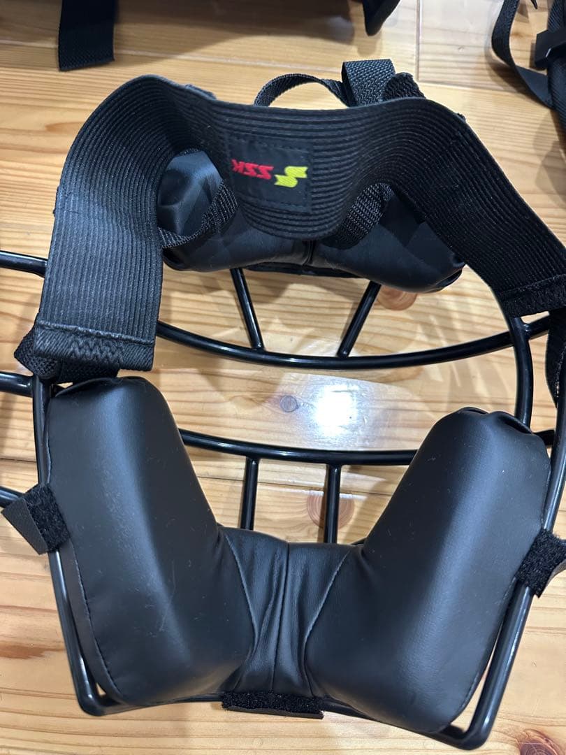 硬式野球キャッチャー用防具セット一式◆新品同様ブラックレガースプロテクター