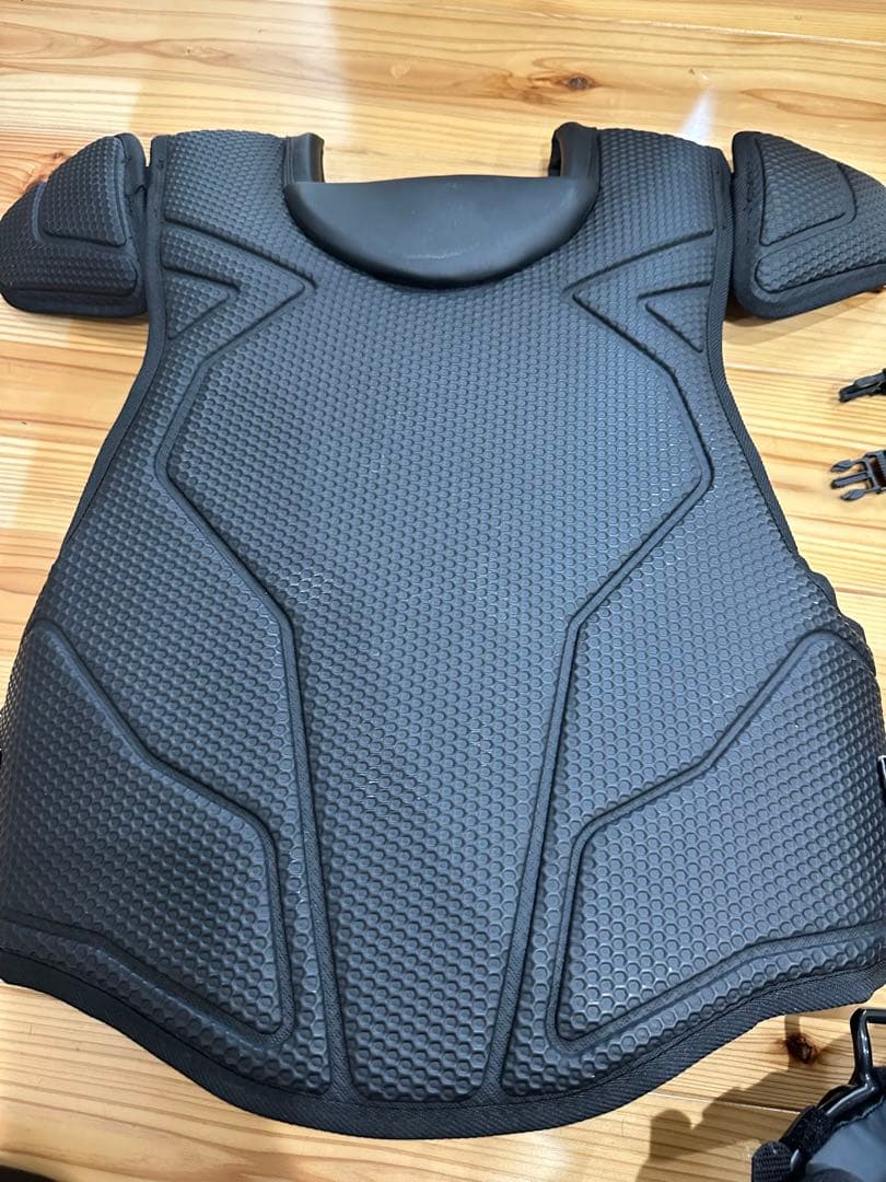 硬式野球キャッチャー用防具セット一式◆新品同様ブラックレガースプロテクター