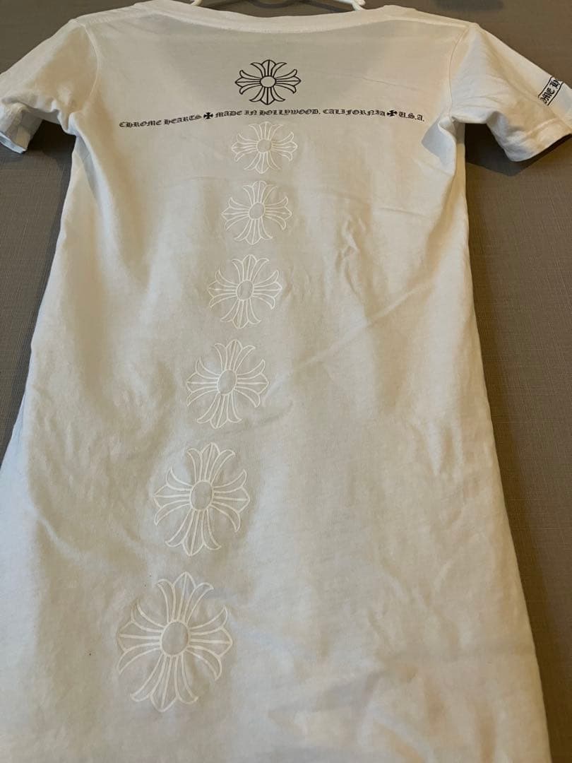 クロムハーツ　ホワイト Vネック Tシャツ