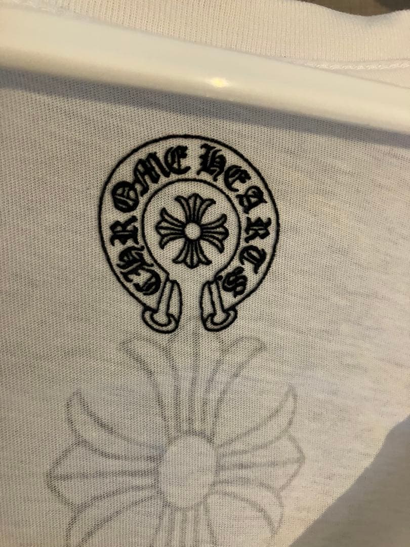 クロムハーツ　ホワイト Vネック Tシャツ