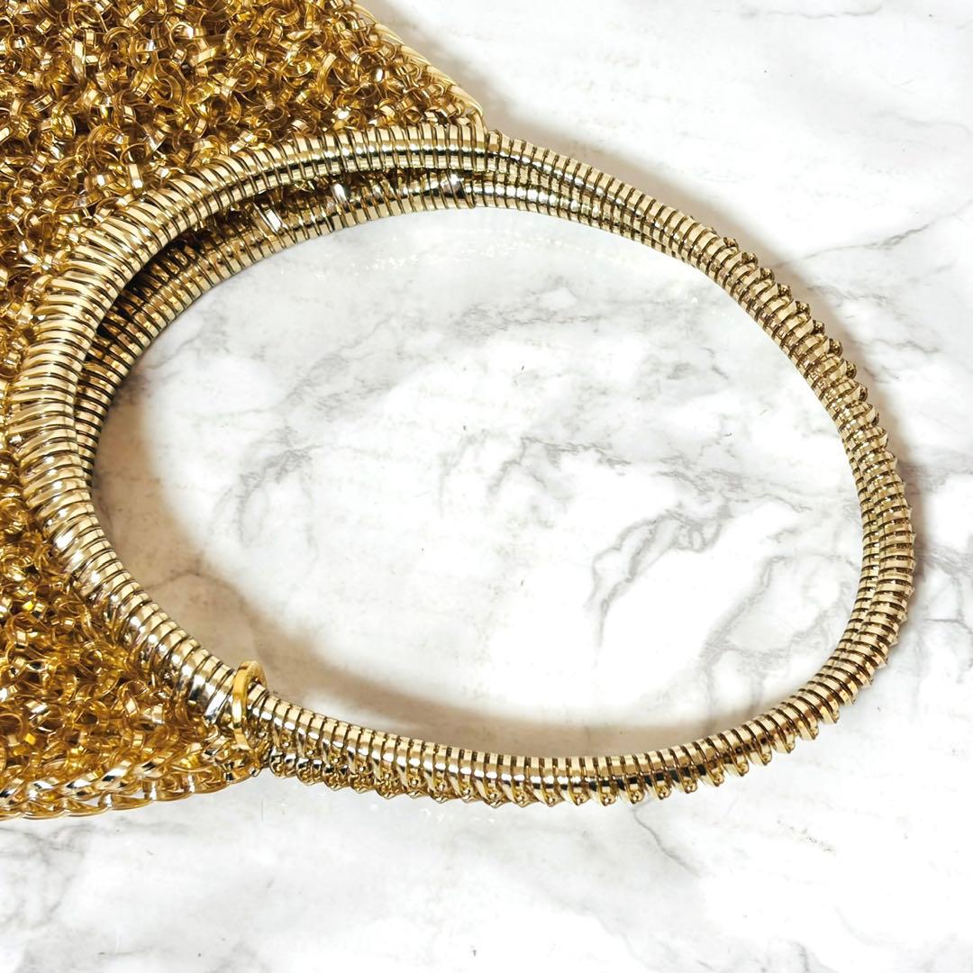 極美品⭐️ANTEPRIMA アンテプリマ ワイヤーバッグ ラウンド縦型 ゴールド