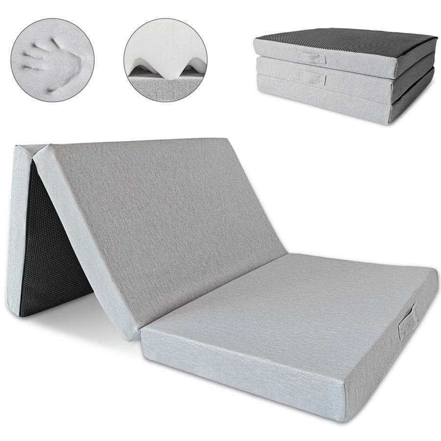 マットレス 三つ折りマットレス 2層高反発極厚10cm シングル折りたたみマット