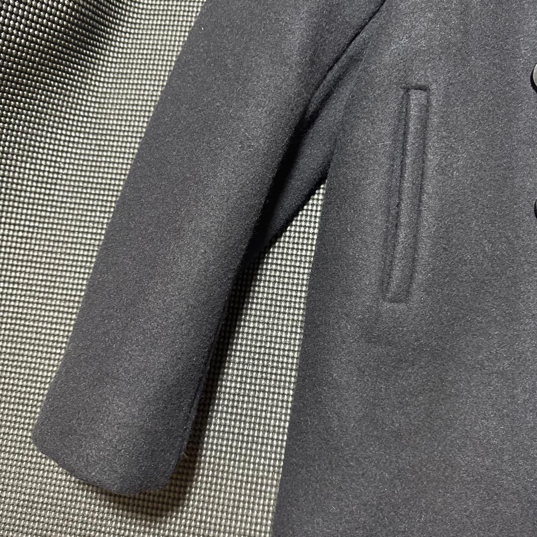 極美品　ショット　ピーコート　ウールメルトン　キルティング　40　USA製　黒