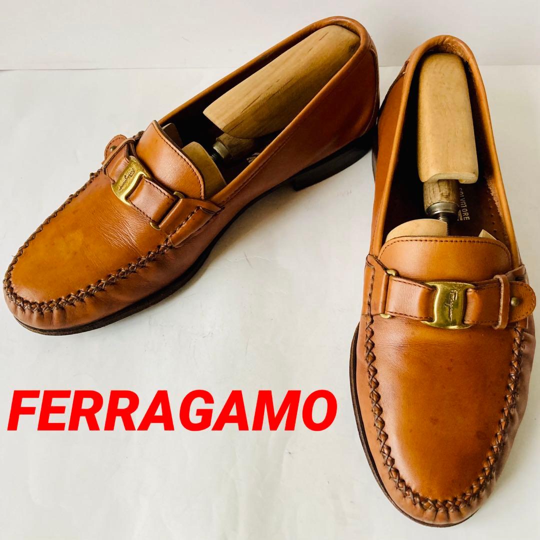 サルバトーレ フェラガモ 茶色 ローファー 26.5cm 除菌・消臭済み
