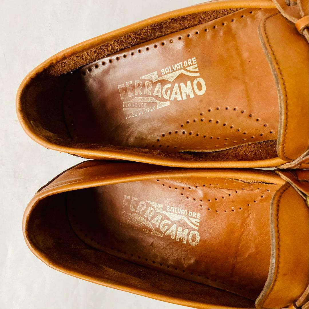 サルバトーレ フェラガモ 茶色 ローファー 26.5cm 除菌・消臭済み