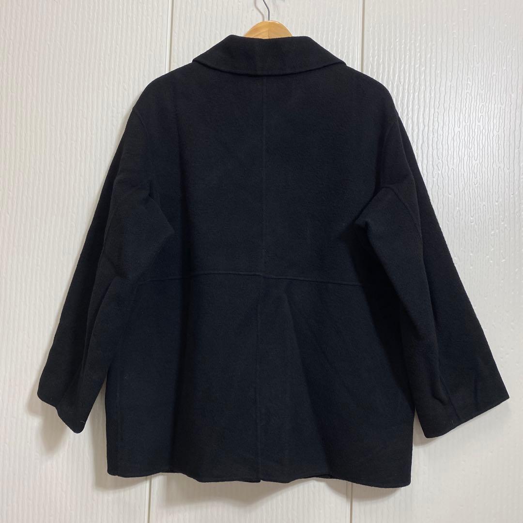 THE CLASSE DoCLASSE カシミヤ混ウールリバー・コート 9 黒