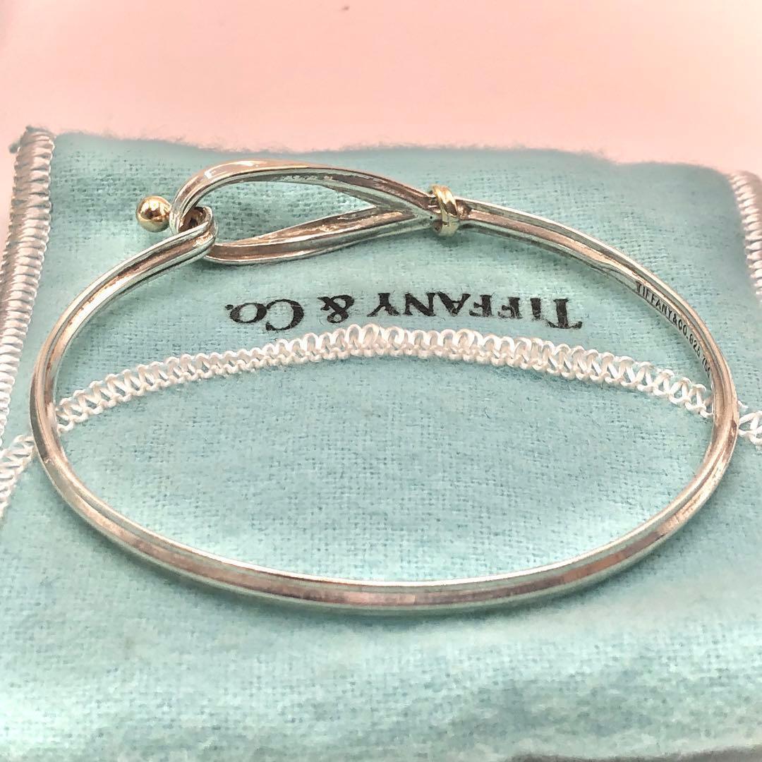 【激レア！】ティファニー フック&アイ ラブノット バングル 925 750