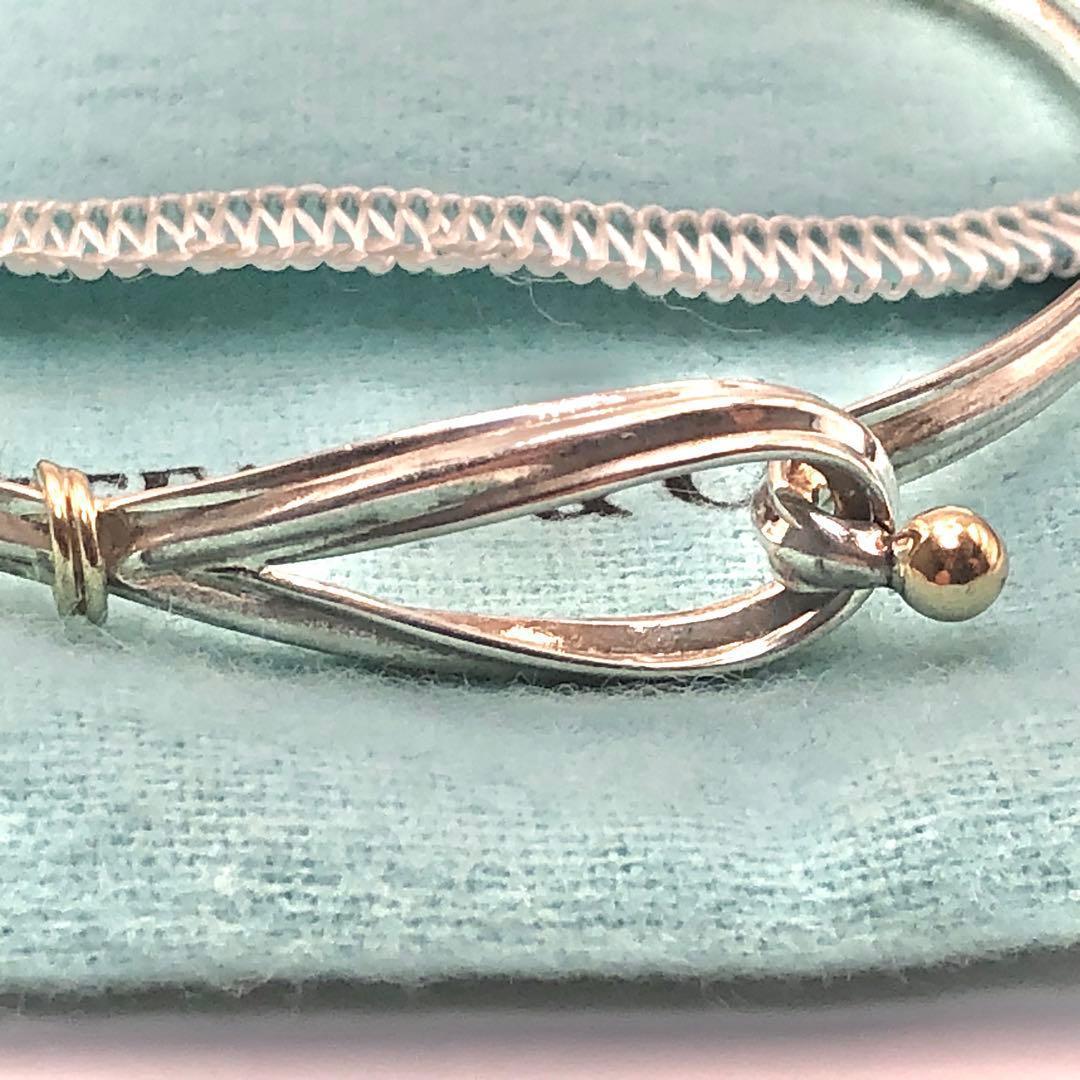 【激レア！】ティファニー フック&アイ ラブノット バングル 925 750