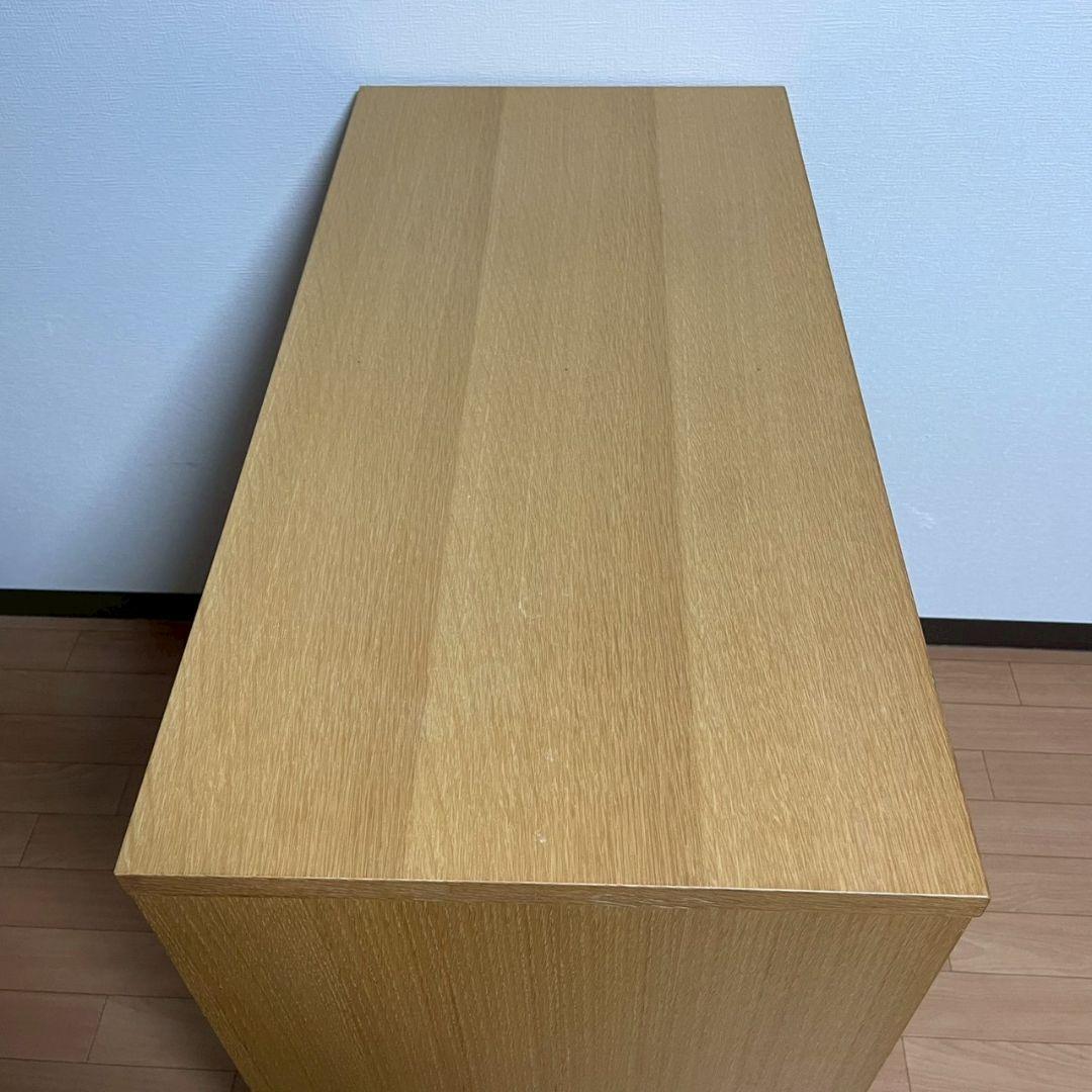 無印良品　オーク材キャビネット・ガラス扉（引戸）　廃盤