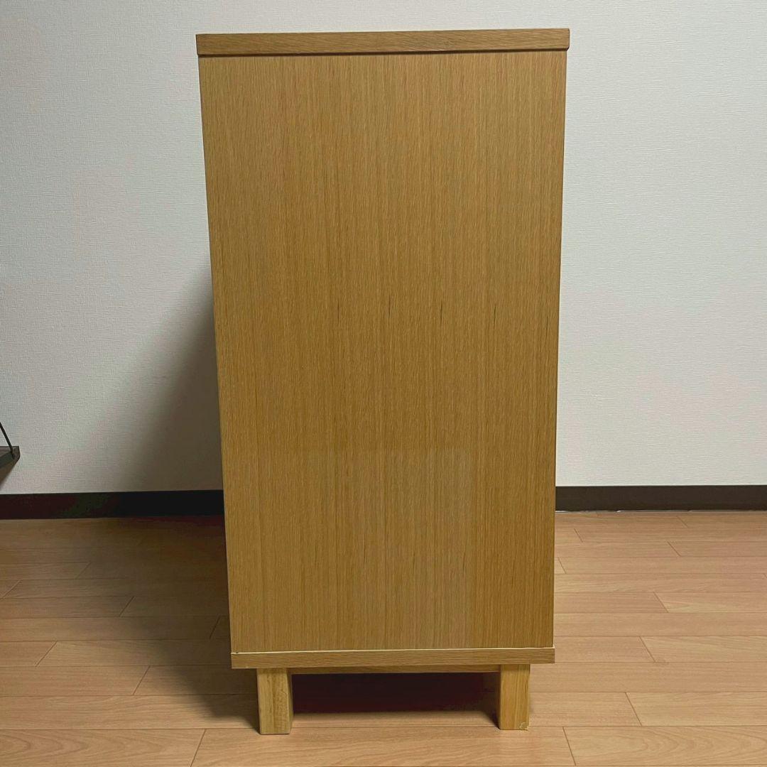 無印良品　オーク材キャビネット・ガラス扉（引戸）　廃盤