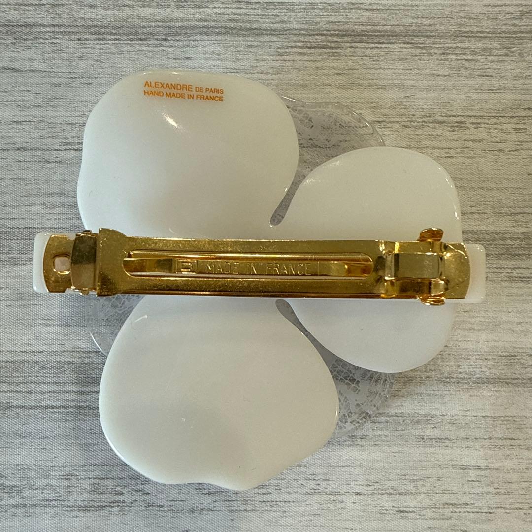 アレクサンドル　ドゥ　パリ　バレッタ　レース柄