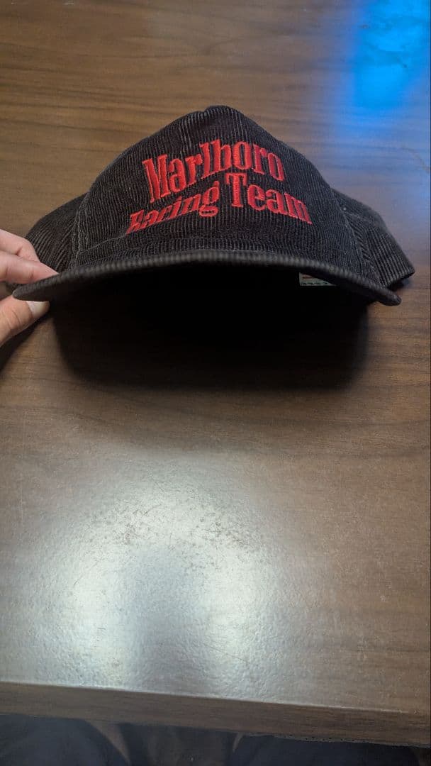 marlboro マルボロ コーデュロイ キャップ usa 企業ロゴ 古着