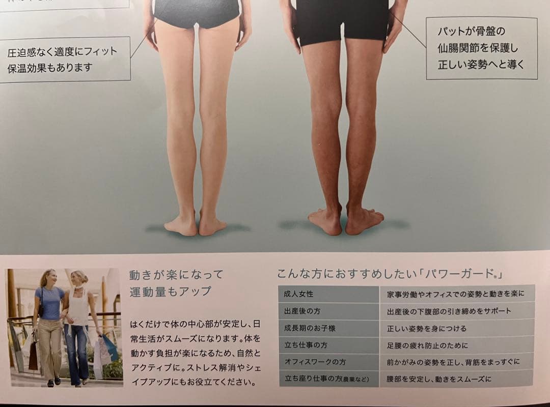 レディース パワーガード ボクサータイプ骨盤ベルト ブラック Lサイズ