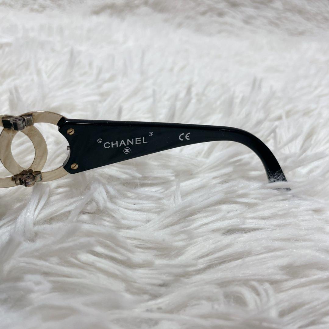 CHANEL ブラック サングラス ココマーク レディース ゴールド金具