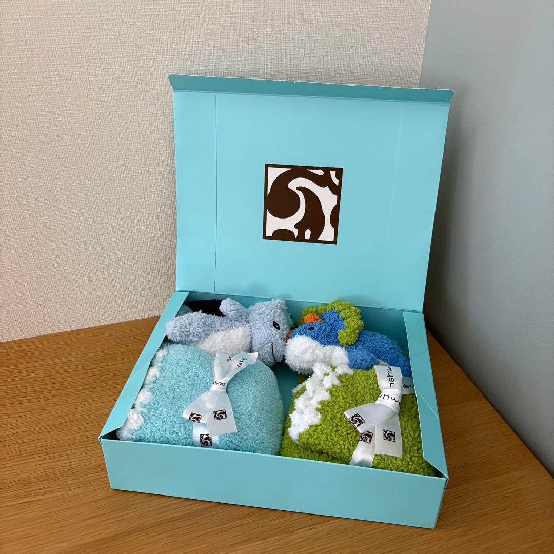 お値下げ⭐︎kashwere ／アニマルミニブランケット／dragon＆dino