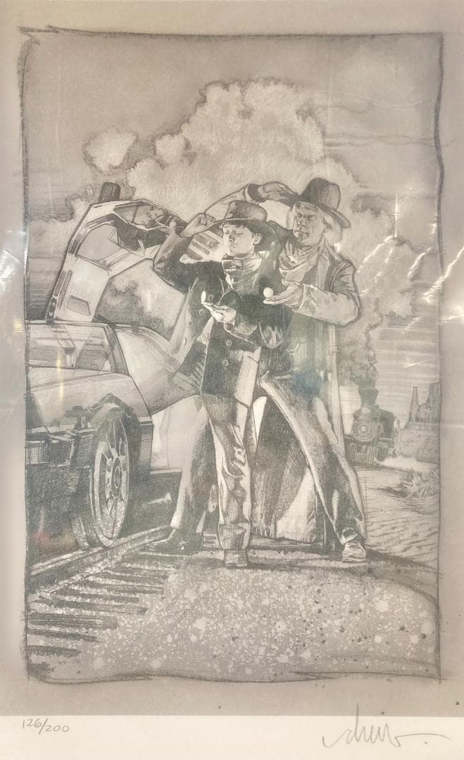 ★証明書・直筆サイン★ドゥルー ストゥルーザン バックトゥザフューチャーモノクロ