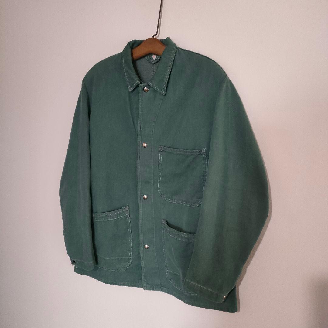 ジャケット・アウター 70s Switzerland green denim work jacket