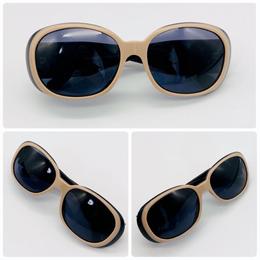 シャネル カメリア ココマーク サングラス 箱 ケース 保存袋付き ベージュ