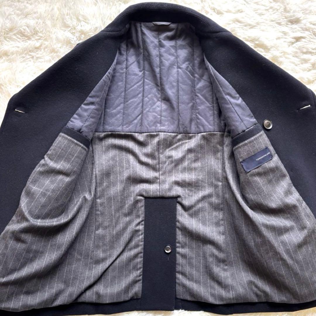 ✨美品✨トゥモローランド　ピーコート　カシミヤ混　ストライプ裏地　中綿入り　M