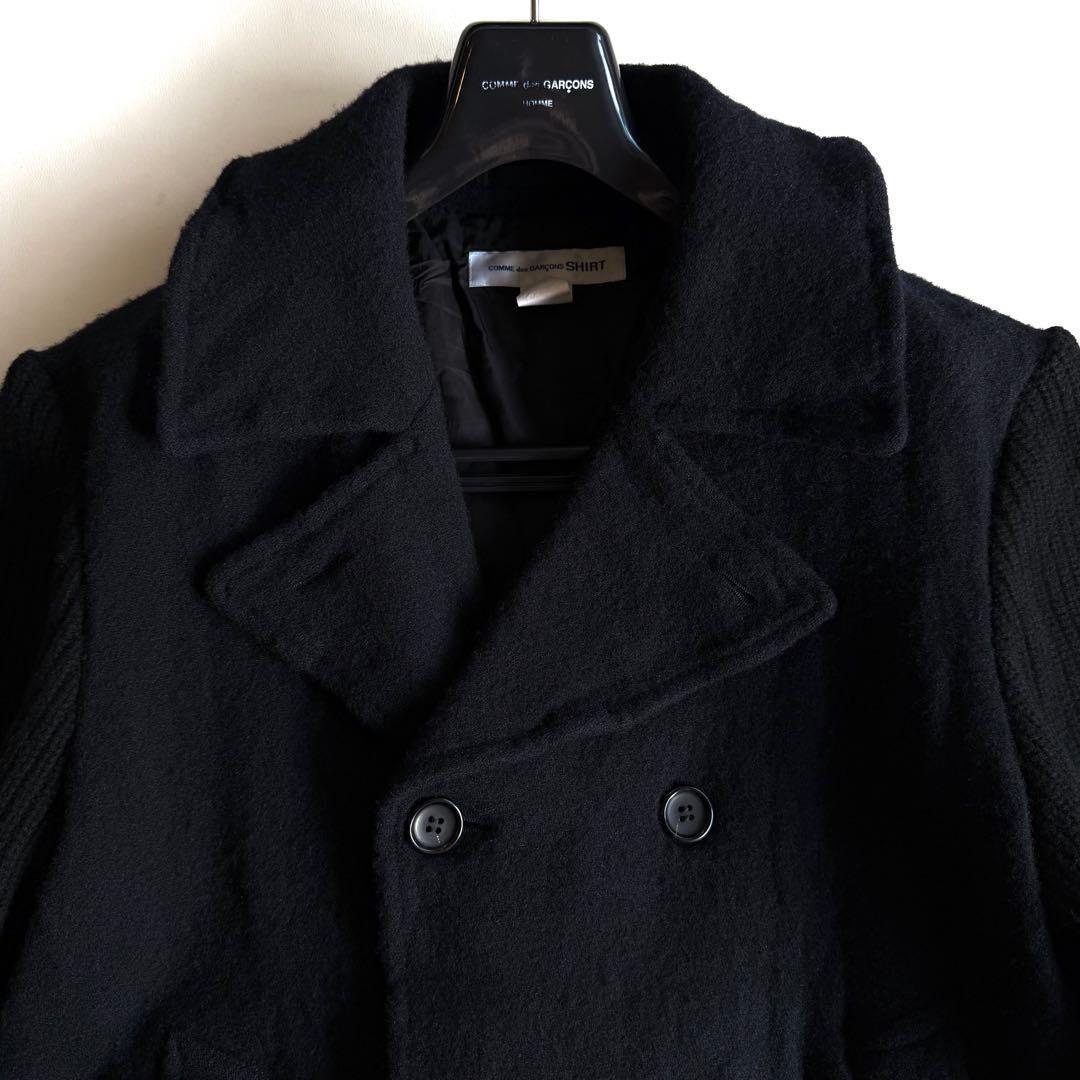 《美品》24aw コムデギャルソン シャツ ウール縮絨 ジャケット Pコート M