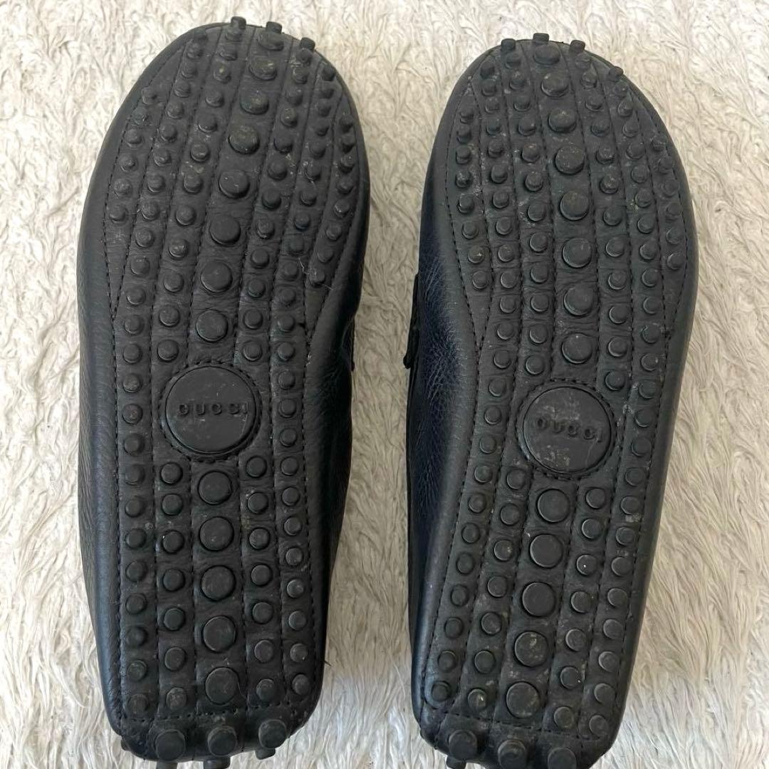 美品 GUCCIドライビングシューズ　ホースビット　シェリーライン 23.5cm