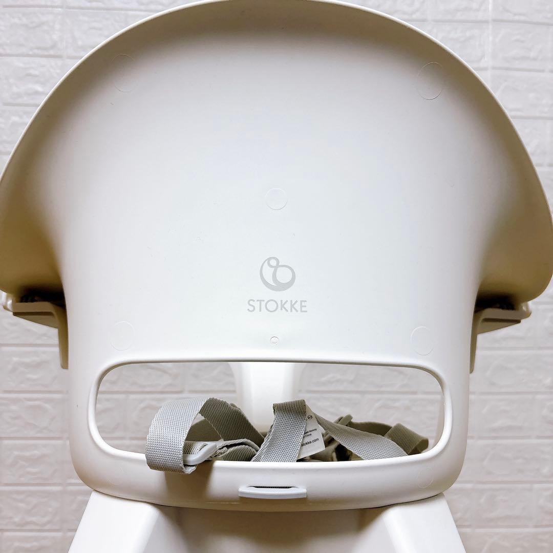 美品　ストッケ クリック トレイ ハーネス付き ベビーチェア ハイチェアホワイト