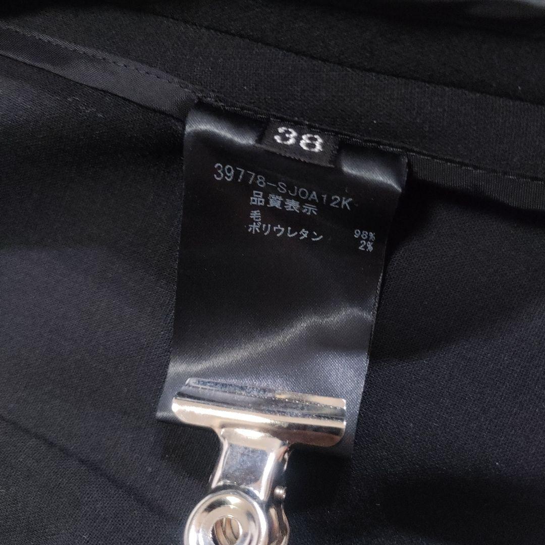 美品✨FOXEY　ショールカラーダブルジャケット　黒　ウッドボタン　38