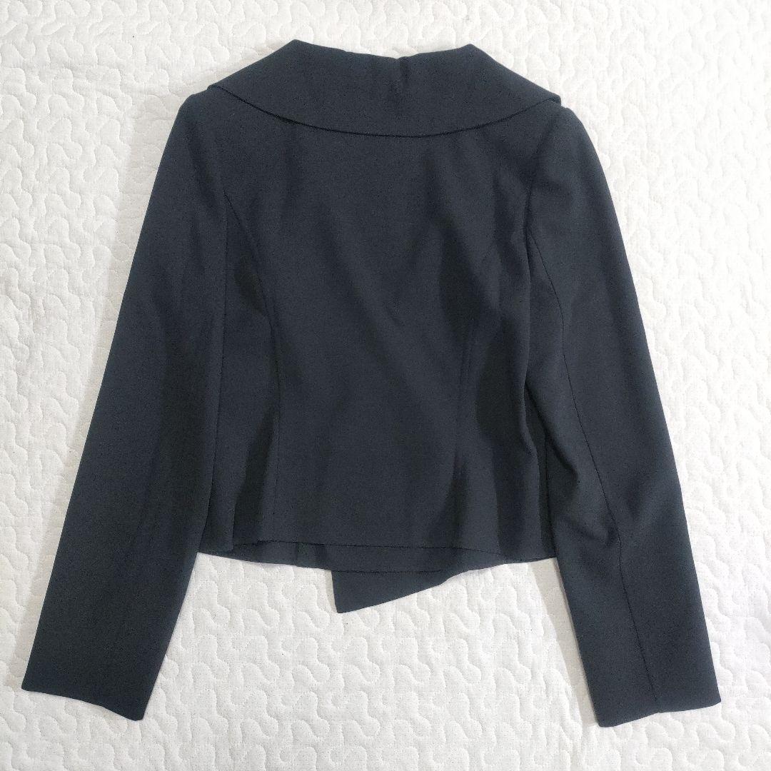 美品✨FOXEY　ショールカラーダブルジャケット　黒　ウッドボタン　38