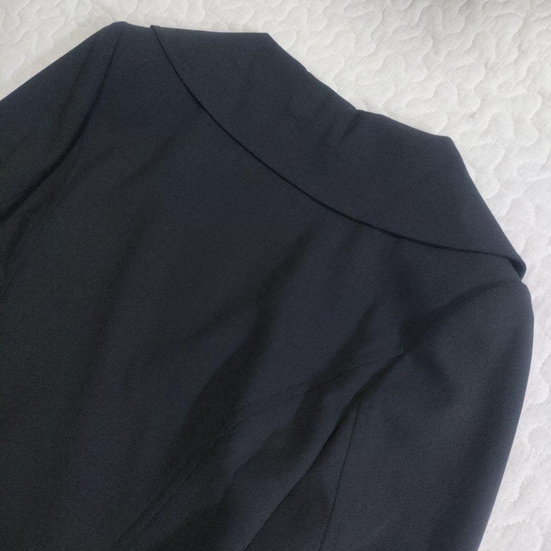 美品✨FOXEY　ショールカラーダブルジャケット　黒　ウッドボタン　38