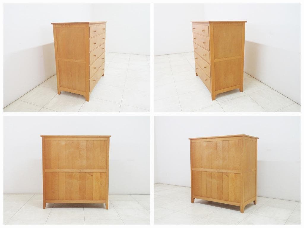 サザビー メープル無垢材 チェスト 24万検北の住まい設計社カンディハウス家具蔵