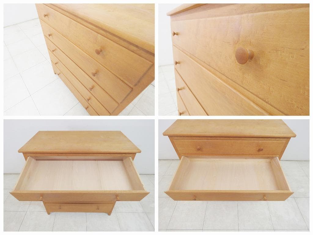 サザビー メープル無垢材 チェスト 24万検北の住まい設計社カンディハウス家具蔵