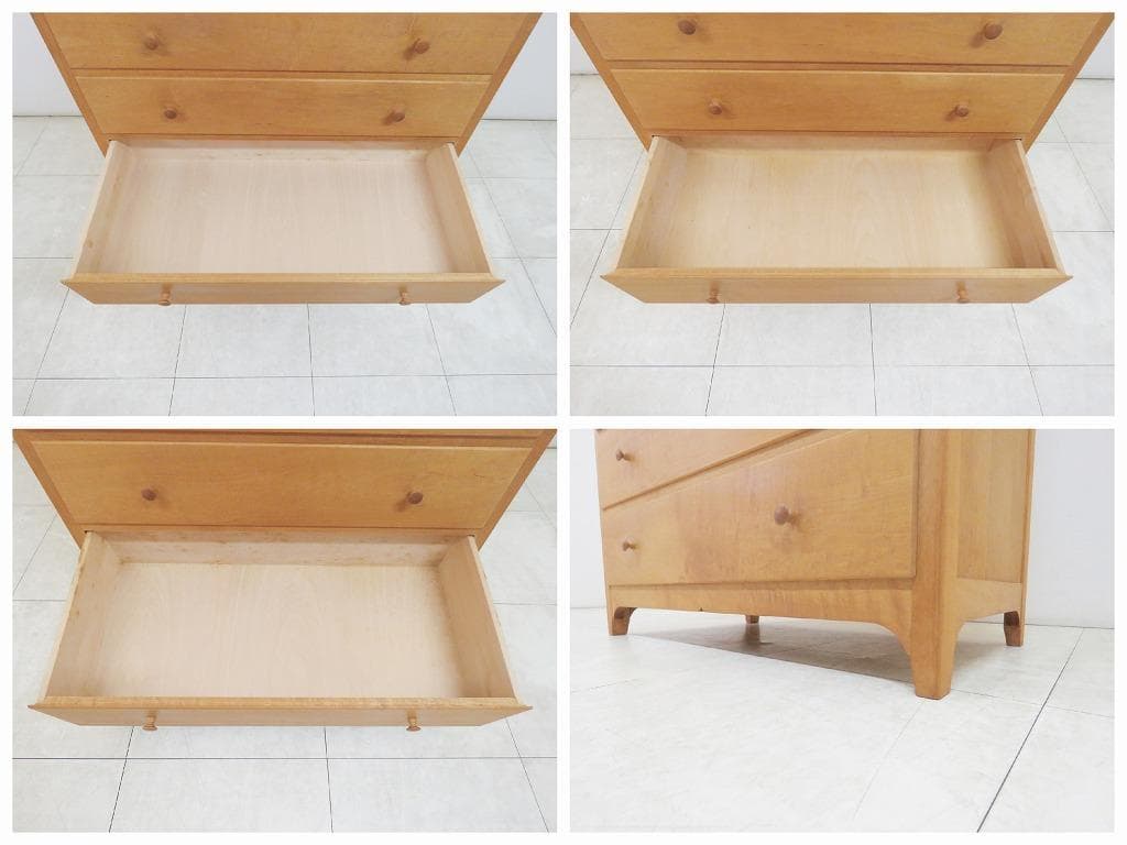 サザビー メープル無垢材 チェスト 24万検北の住まい設計社カンディハウス家具蔵