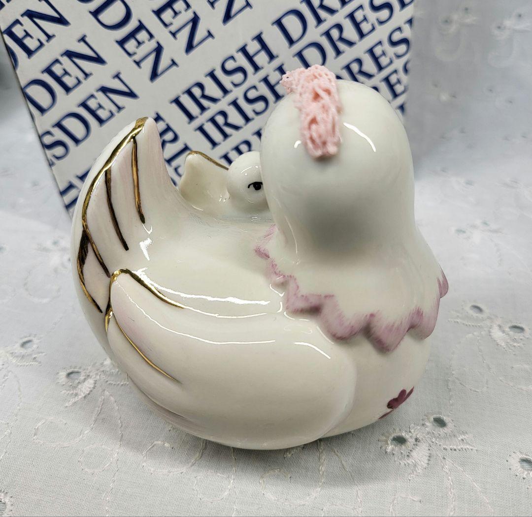 未使用✨アイリッシュドレスデン レースフィギュリン 2017 酉 鳥 干支 置物