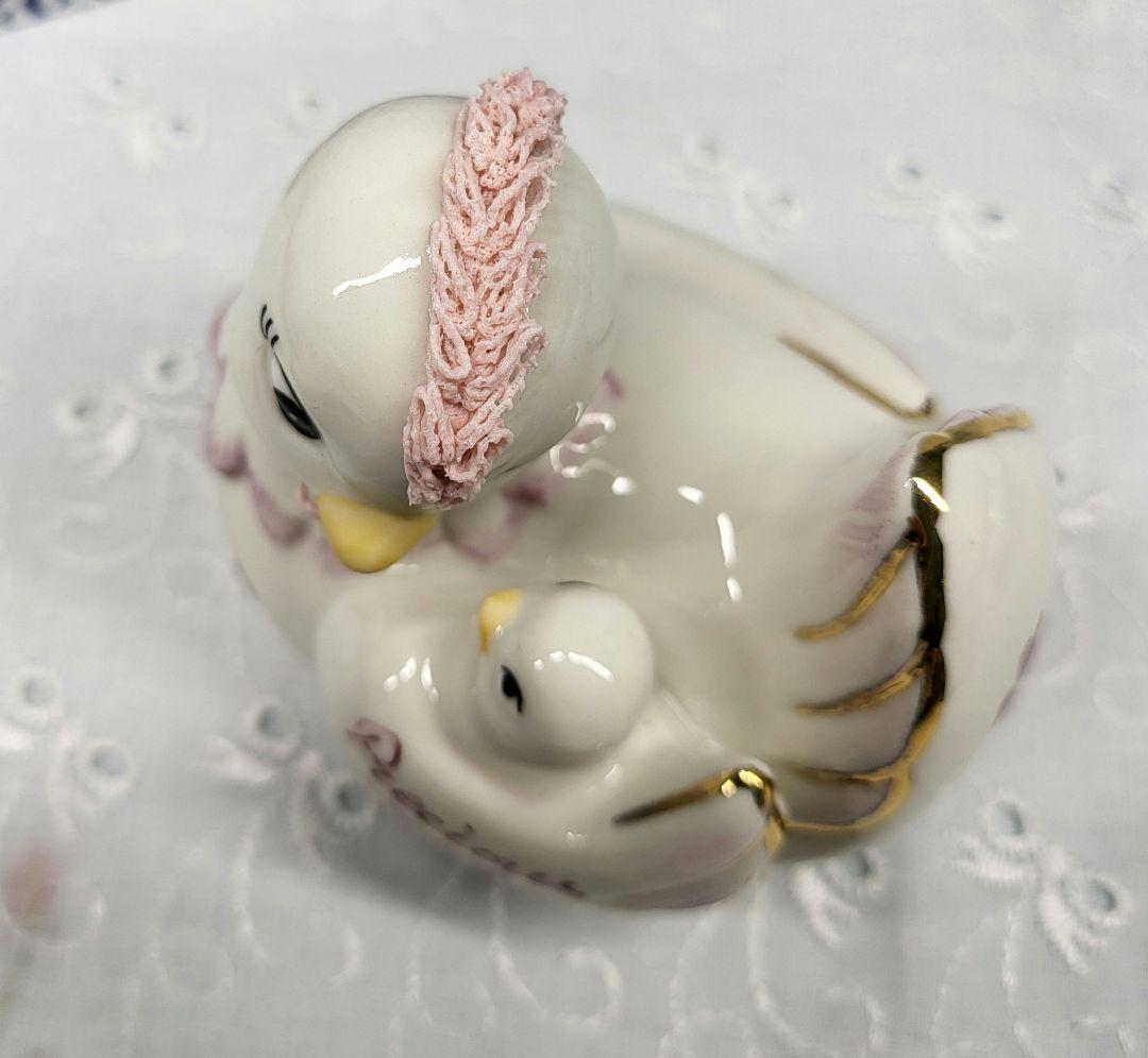 未使用✨アイリッシュドレスデン レースフィギュリン 2017 酉 鳥 干支 置物