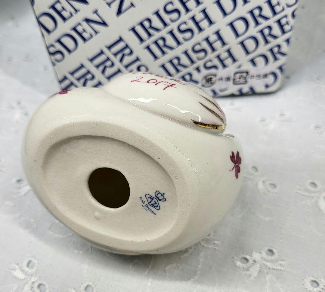 未使用✨アイリッシュドレスデン レースフィギュリン 2017 酉 鳥 干支 置物