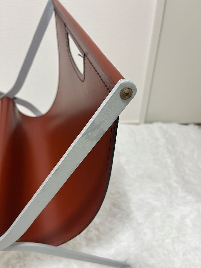 ACTUS アクタス　本革レザー　マガジンラック　フォールディグ　カッシーナ