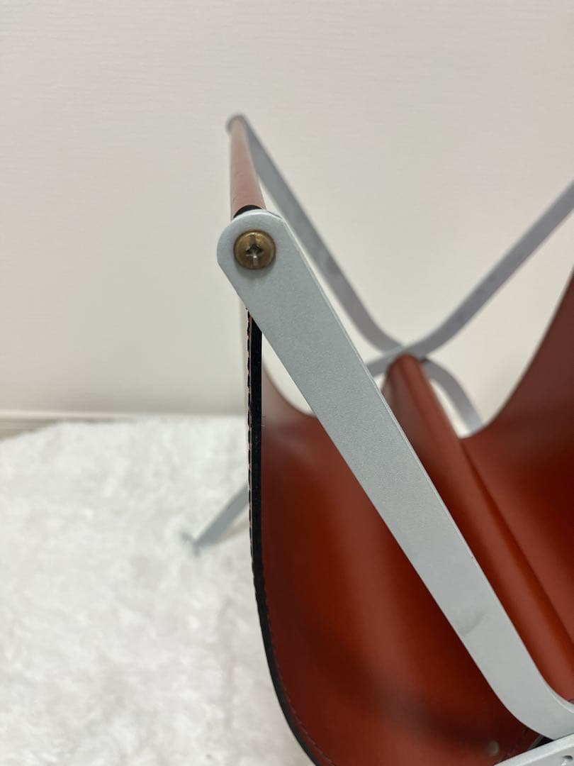 ACTUS アクタス　本革レザー　マガジンラック　フォールディグ　カッシーナ