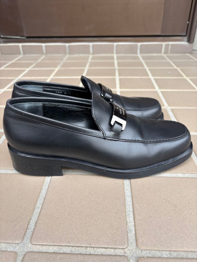 【GUCCI】グッチブラックレザー ローファー革靴　23,5