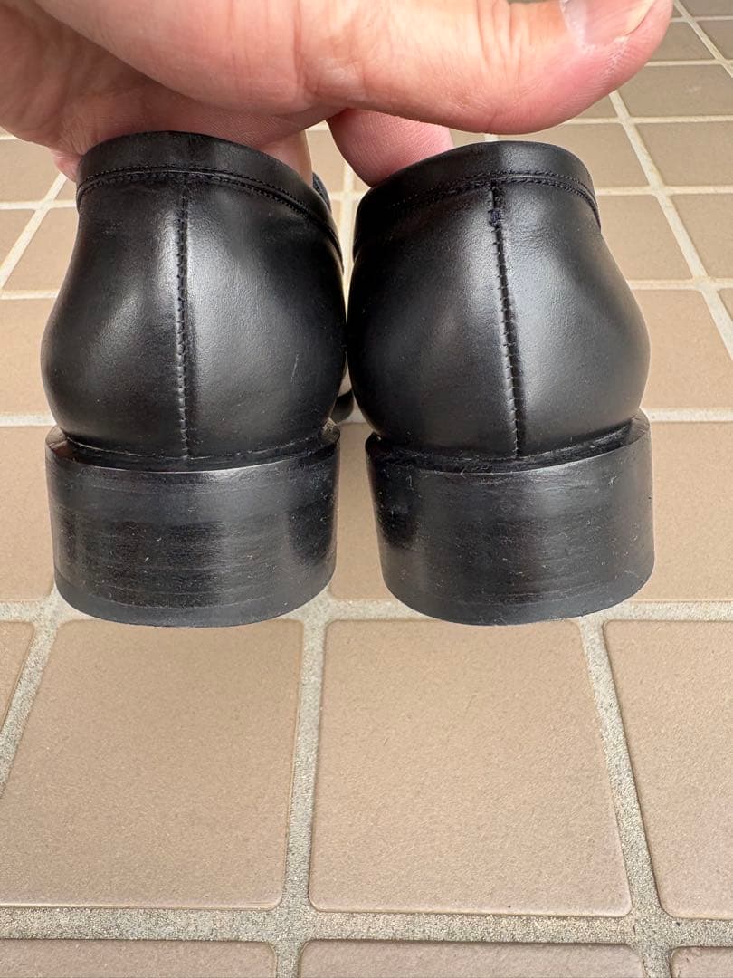 【GUCCI】グッチブラックレザー ローファー革靴　23,5