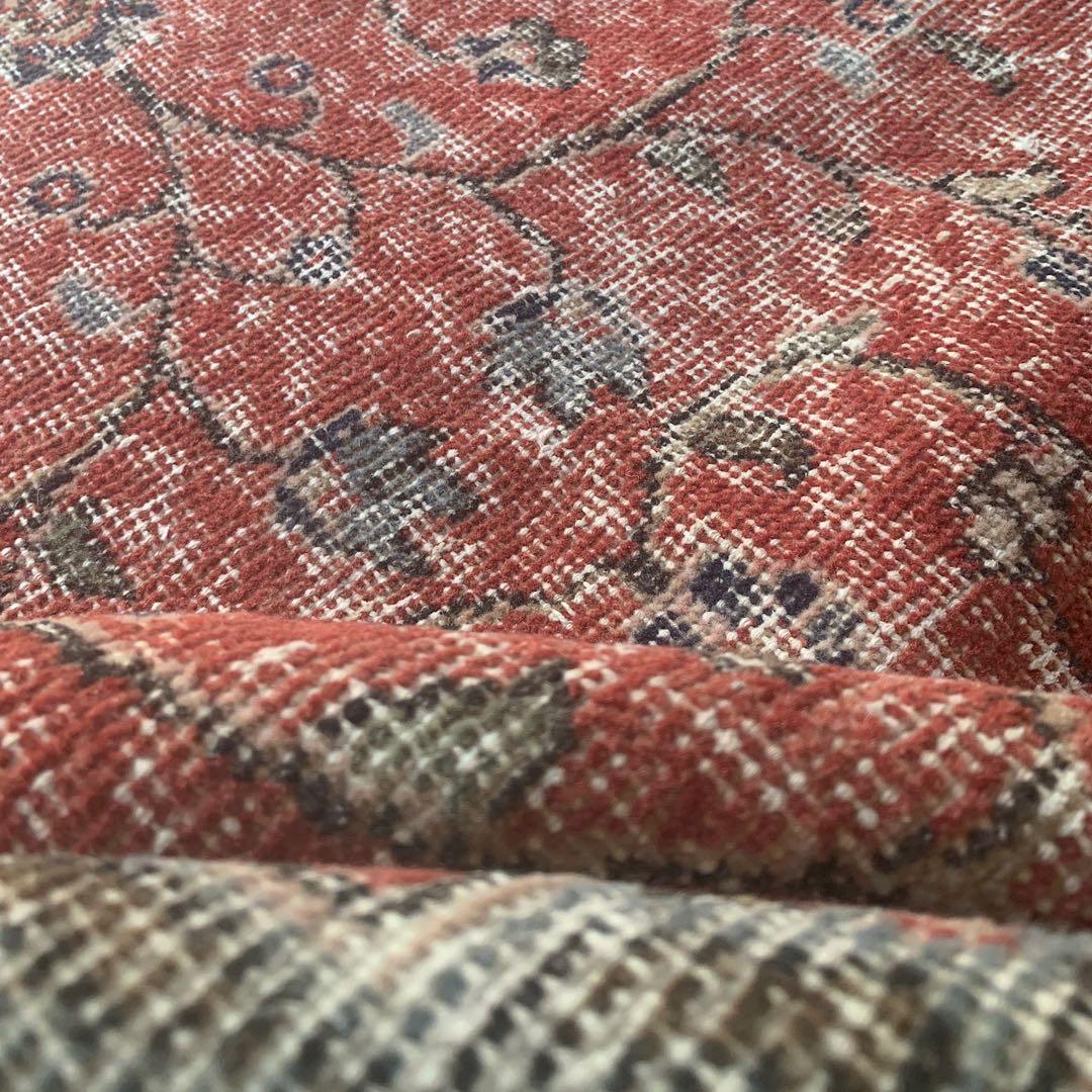 Mao　トルコラグ　シャビーレッド 194×112 トルコヴィンテージラグ